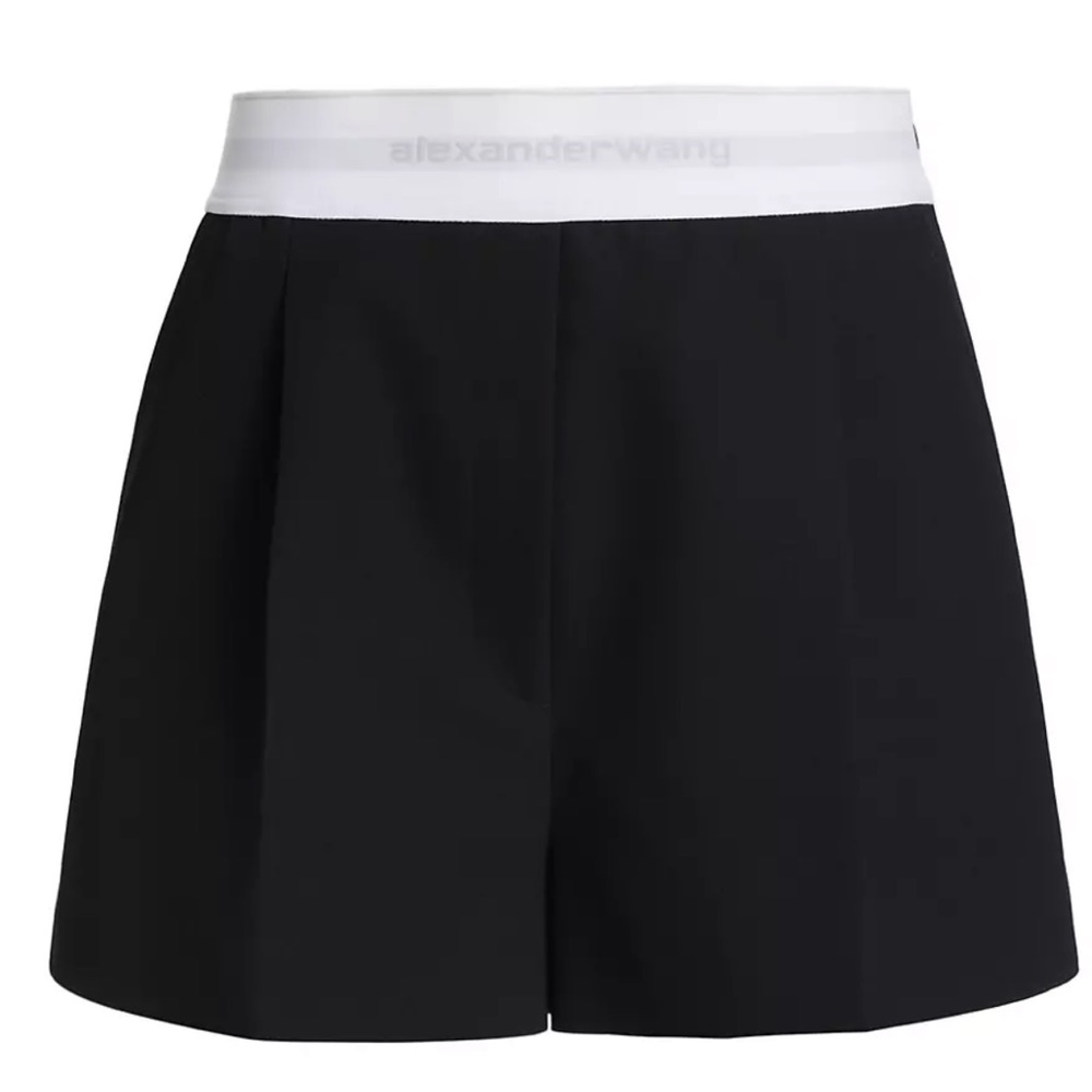 Alexander Wang high Waisted Pleated Trouser Shorts